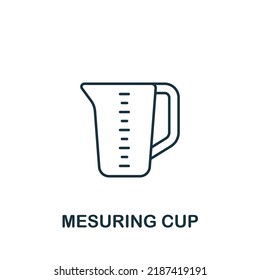 Icono de la Copa de Mesuración. Icono de cocina simple monocroma para plantillas, diseño web e infografías