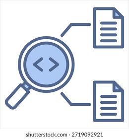 Ilustração do Vetor de Ícone Azul de Análise Meta
