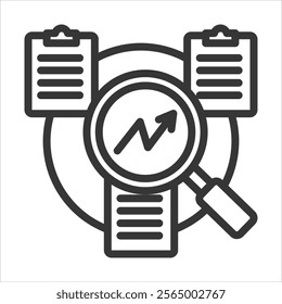 Meta Analysis Outline Icon Vector Illustration