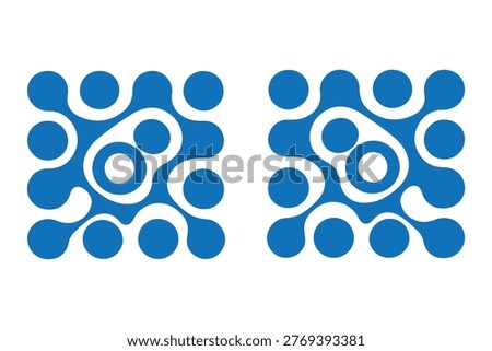 Meta ball abstract dots set. Liquid connected blobs vector illustration