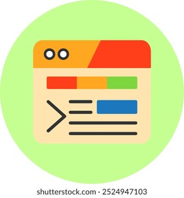 Meta Descrição Plana Multi Cor Vetor Ícone Design
