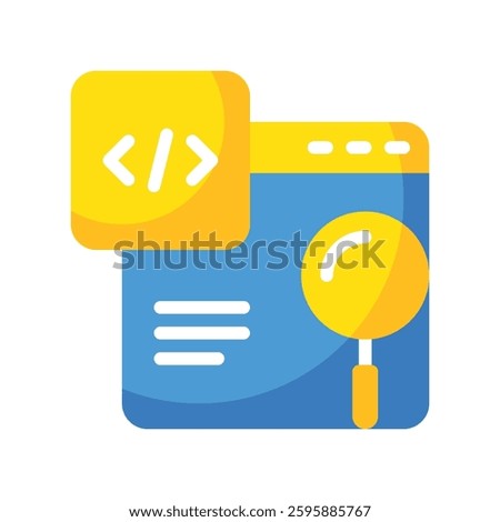 Meta Description With Flat Style Icon Vector