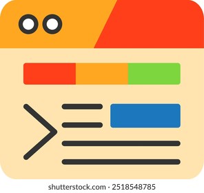 Meta Description Flat Vector Icon Design