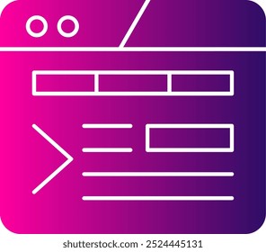 Meta Descrição Glyph Gradient Vetor Icon Design