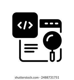 Meta Beschreibung Icon Vektorillustration mit Solid Black Style