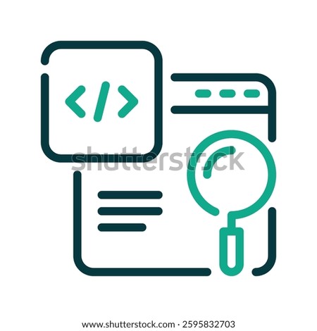 Meta Description With Two Color Style Icon Vector