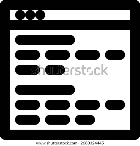 Meta Descriptions, Metadata, Website Outline Icon