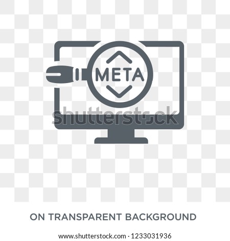 Meta Elements icon. Trendy flat vector Meta Elements icon on transparent background from Technology collection. 