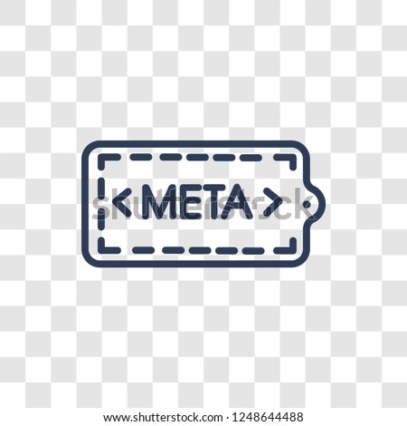Meta Elements icon. Trendy linear Meta Elements logo concept on transparent background from Technology collection