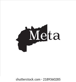 Metaparte und schwarze Schriftart auf weißem Hintergrund