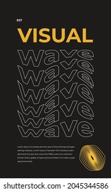 Meta modern aesthetics of Swiss design poster layout. Brutalist art inspired vector graphic template made with bold typography and abstract geometric shapes, great for poster art, album cover prints.