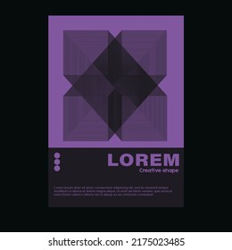 Meta modern aesthetics of Swiss design poster layout. Futuristic geometric composition.Graphic template made with bold typography and abstract geometric shapes. Great for poster art, album