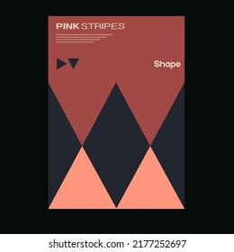 Meta modern aesthetics of Swiss design poster layout. Graphic template made with bold typography and abstract geometric shapes, great for poster art, album cover prints.