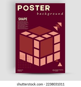 Meta modern aesthetics of swiss design poster collection layout. Brutalist-inspired vector graphics template set featuring bold typography and abstract geometric shapes.