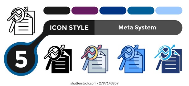 Meta System icon for illustrating higher-order organizational systems, overarching frameworks, and system-of-systems concepts. Line, Filled, Color, Dualtone style.