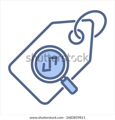 Meta Tag Blue Icon Vector Illustration