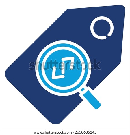 Meta Tag Flat Blue Icon Vector Illustration