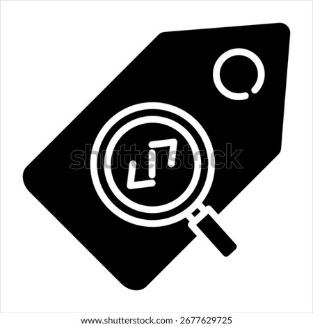 Meta Tag Glyph Icon Vector Illustration
