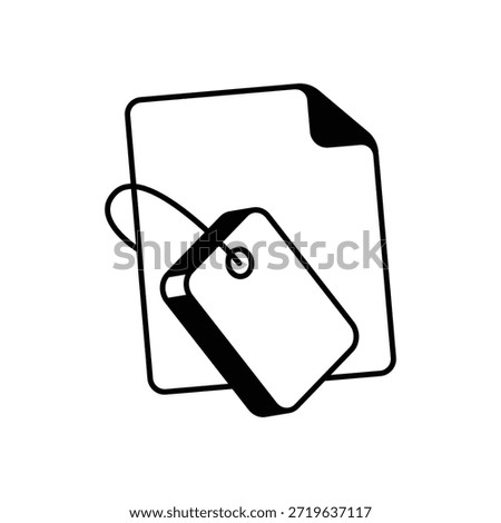 Meta Tag Icon vector stock illustration