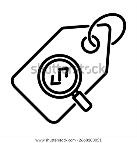 Meta Tag Outline Icon Vector Illustration