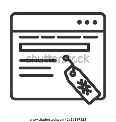 Meta Tags Icon Vector Illustration Outline