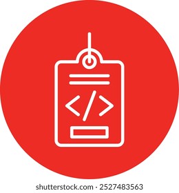 Meta Tags Line Multi Circle Vector Icon Design