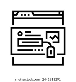 meta tags título descripción seo línea icono vector. meta tags título descripción seo signo. contorno aislado símbolo negro ilustración