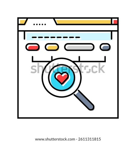 meta tags title description seo color icon vector. meta tags title description seo sign. isolated symbol illustration