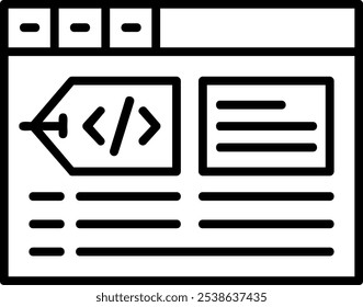 Meta tags Vector Icon Design Symbol