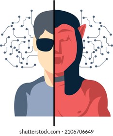 Meta Universe Avatar Making in Progress Concept, Presence Building Vector Color Icon Design, Metaverse Symbol, Persistent Virtual environment Sign, Internet functions In futurism Stock Illustration
