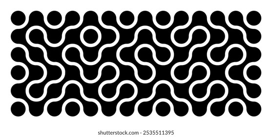 Metaball Plantilla de fondo de Vector blanco y negro. Morphing Blob Elementos para Diseños, pegatinas, insignias, carteles, Diseño web