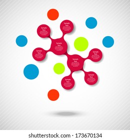 metaball colorful round diagram infographics for presentations