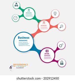 metaball colorful round diagram infographics for presentations  / abstracts speech bubble circle vector / can be used for website layout   