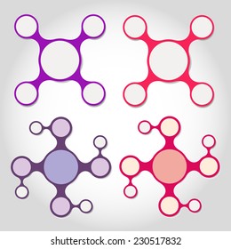 metaball colorful round diagram infographics for presentations Vector