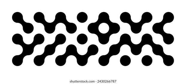 Metaball Connect Dots Set. Vector Circle Shapes. Abstract Geometric Dots. Morphing Blob Elements for for Patterns, Stickers , Badges, Posters, Web Design