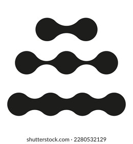 Metaball, connected dots, circles pattern, texture element. Vector illustration.