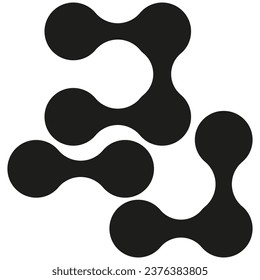 Metaball, connected dots, circles pattern, texture element. Vector illustration.