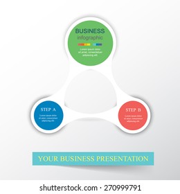 Metaball for diagram, graph, presentation and chart. Business concept with 2 options, parts, steps or processes. Abstract background. 