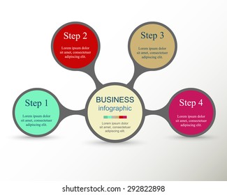 Metaball For Diagram, Graph, Presentation And Chart. Business Concept With 4 Options, Parts, Steps Or Processes