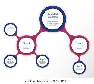 Metaball for diagram, graph, presentation and chart. Business concept with 6 options, parts, steps or processes.