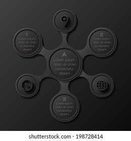 Metaball diagram. Infographic elements. Vector illustration. 