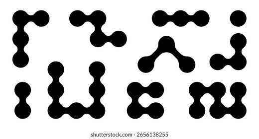 Metabol conjunto de ícones de formas de ponto