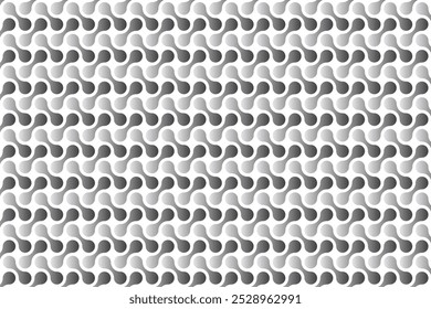 Metaball Ilustración vectorial de Diseño gráfico. Formas circulares conectadas. Fondo de patrón geométrico Abstractas. Objetos blobs conectados. Gradiente gris sobre fondo blanco.