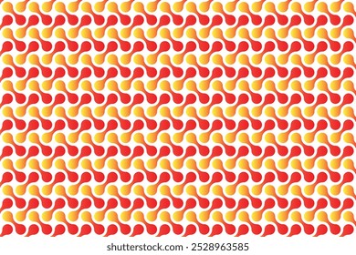 Metaball Ilustración vectorial de Diseño gráfico. Formas circulares conectadas. Fondo de patrón geométrico Abstractas. Objetos blobs conectados. Colores rojo, naranja y amarillo degradados.