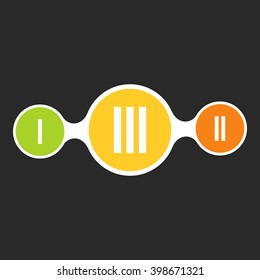 Metaball infographic element in flat design. Vector Infographic. Infographics template with colorful circles with numbered steps.