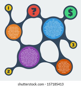 Metaball infographic elements - Flat design