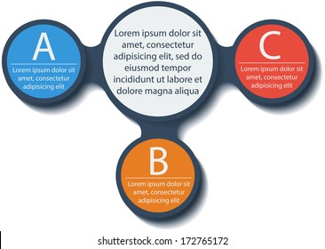 Metaball infographic elements in flat design. Vector. Place for your text here. Template for your design.