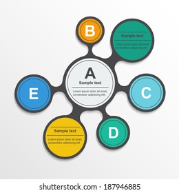 Metaball infographic elements in flat design. Vector illustration.