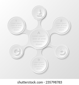 Metaball infographic elements. Vector illustration 