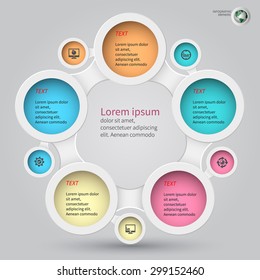 Metaball infographic elements.Template for your design